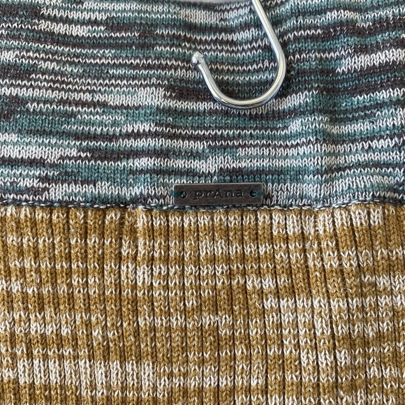 prAna Acadia Midi Skirt Peacock Multicolor Stripe Ribbed Knit Size Small - Picture 7 of 9